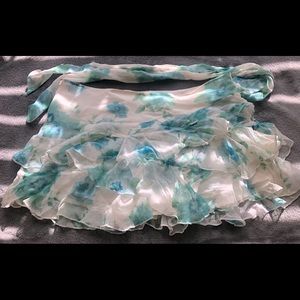 Abercrombie & Fitch Tiered Ruffle Skirt (Silk)